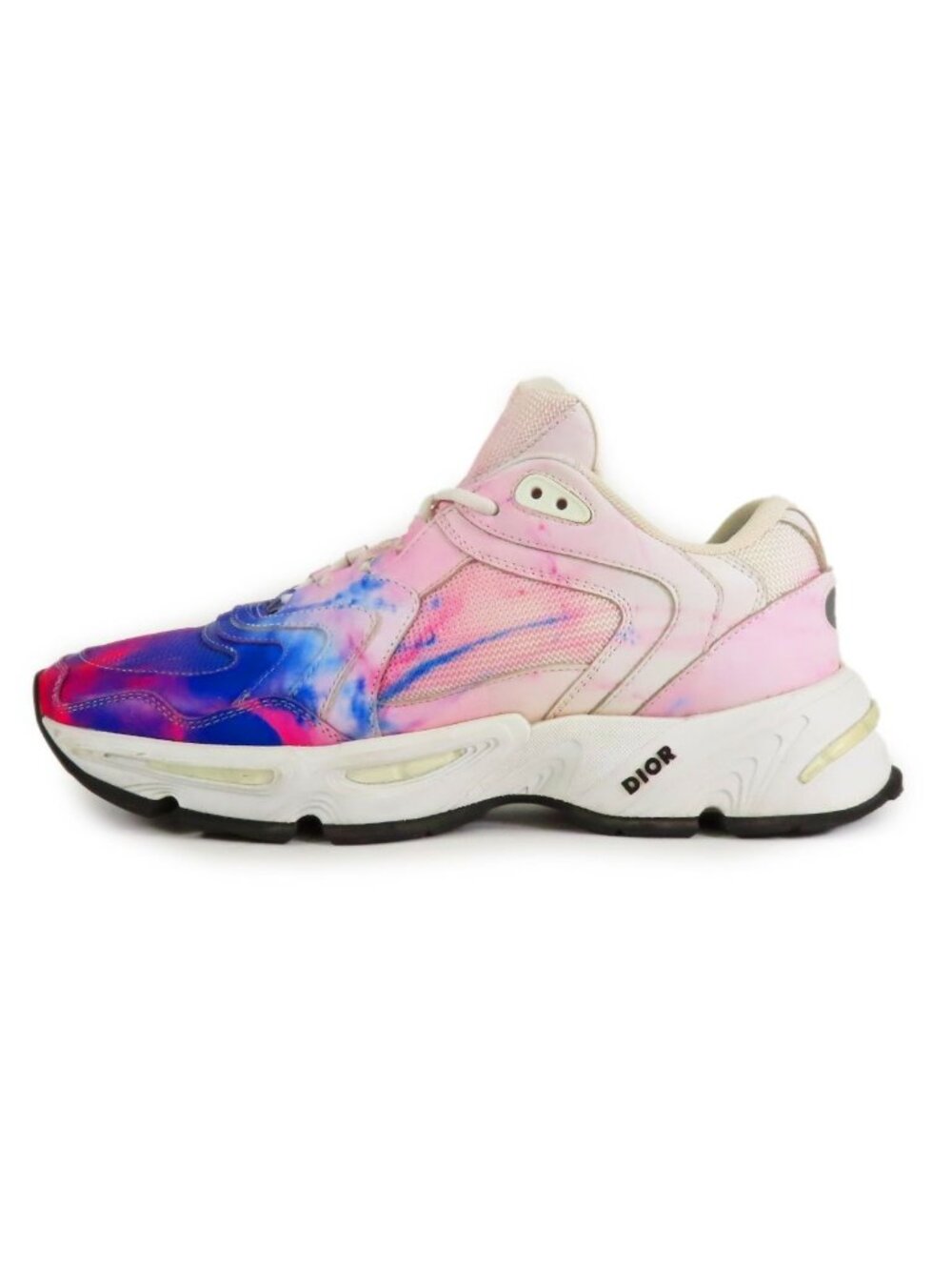 Dior Tie Dye Purple Pink White Mesh Leather Low Cut Sneakers
